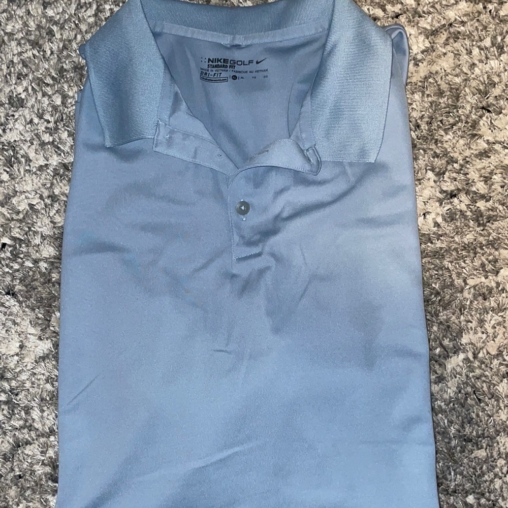 - Nike Gold Baby Blue Polo